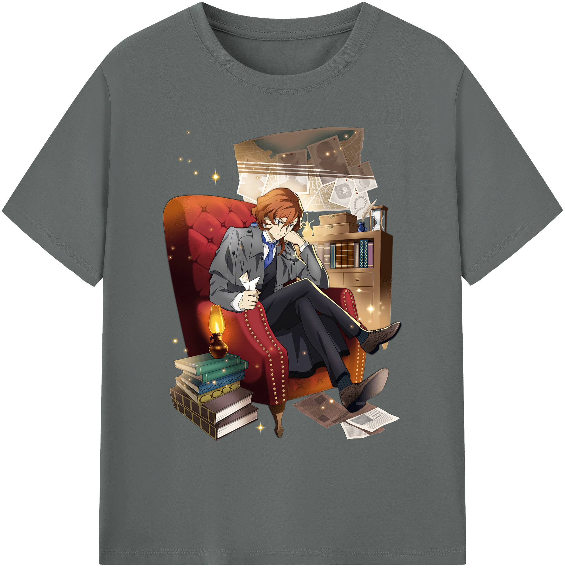 （画像用） 文豪ストレイドッグス Bungo Stray Dogs 綿100％ メンズ半袖Tシャツ｜肌触りやわらか＆通気性